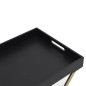 vidaXL Mesa plegable MDF dorado y negro 48x34x61 cm vidaXL Mesa plegable MDF dorado y negro 48x34x61 cm