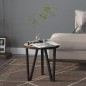 vidaXL Mesita de centro MDF negro y amarillo Ø35 cm vidaXL Mesita de centro MDF negro y amarillo Ø35 cm