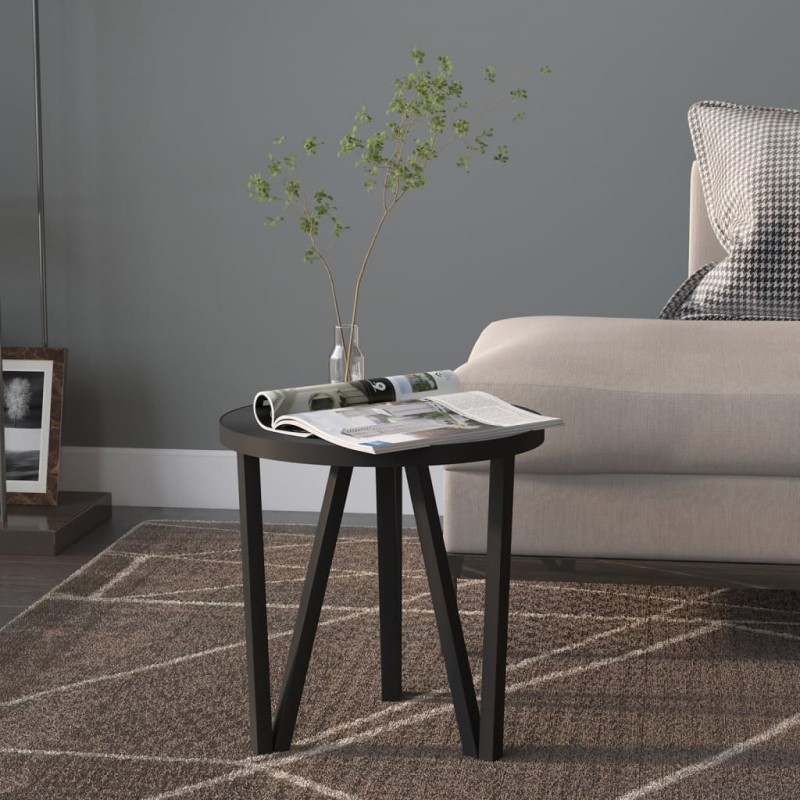 vidaXL Mesita de centro MDF negra Ø35 cm vidaXL Mesita de centro MDF negra Ø35 cm