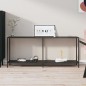 vidaXL Mesa de consola vidrio templado negro 180x35x75,5 cm vidaXL Mesa de consola vidrio templado negro 180x35x75,5 cm