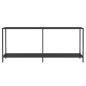 vidaXL Mesa de consola vidrio templado negro 180x35x75,5 cm vidaXL Mesa de consola vidrio templado negro 180x35x75,5 cm