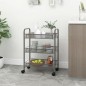 vidaXL Carrito de cocina 3 niveles hierro gris 46x26x64 cm vidaXL Carrito de cocina 3 niveles hierro gris 46x26x64 cm