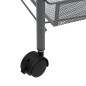 vidaXL Carrito de cocina 3 niveles hierro gris 46x26x64 cm vidaXL Carrito de cocina 3 niveles hierro gris 46x26x64 cm