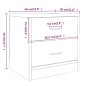 vidaXL Mesita de noche madera contrachapada roble marrón 40x30x40 cm