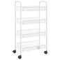 vidaXL Carrito de cocina 4 niveles hierro blanco 46x26x85 cm vidaXL Carrito de cocina 4 niveles hierro blanco 46x26x85 cm