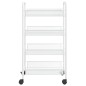vidaXL Carrito de cocina 4 niveles hierro blanco 46x26x85 cm vidaXL Carrito de cocina 4 niveles hierro blanco 46x26x85 cm