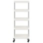 vidaXL Carrito de cocina 5 niveles hierro y ABS blanco 42x29x128 cm