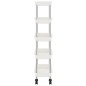 vidaXL Carrito de cocina 5 niveles hierro y ABS blanco 42x29x128 cm