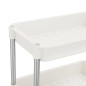 vidaXL Carrito de cocina 5 niveles hierro y ABS blanco 42x29x128 cm