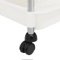 vidaXL Carrito de cocina 5 niveles hierro y ABS blanco 42x29x128 cm