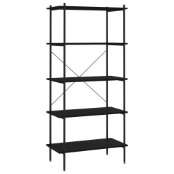 vidaXL Estantería de 5 niveles negra 80x40x163 cm