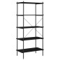 vidaXL Estantería de 5 niveles negra 80x40x163 cm vidaXL Estantería de 5 niveles negra 80x40x163 cm