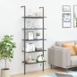 vidaXL Estantería inclinada de 5 baldas negro 64x35x185 cm vidaXL Estantería inclinada de 5 baldas negro 64x35x185 cm