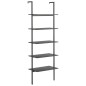 vidaXL Estantería inclinada de 5 baldas negro 64x35x185 cm vidaXL Estantería inclinada de 5 baldas negro 64x35x185 cm