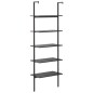 vidaXL Estantería inclinada de 5 baldas negro 64x35x185 cm vidaXL Estantería inclinada de 5 baldas negro 64x35x185 cm