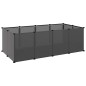 vidaXL Jaula para animales pequeños negro PP y acero 144x74x46,5 cm vidaXL Jaula para animales pequeños negro PP y acero 144x74x46,5 cm