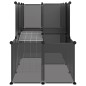 vidaXL Jaula para animales pequeños negro PP y acero 142x74x93 cm