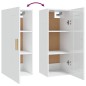 vidaXL Armario de pared madera contrachapada blanco brillo 35x34x90 cm vidaXL Armario de pared madera contrachapada blanco brillo 35x34x90 cm