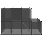 vidaXL Jaula para animales pequeños negro PP y acero 142x74x93 cm