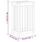 vidaXL Cesto de la ropa sucia madera maciza de teca 35x25x60 cm vidaXL Cesto de la ropa sucia madera maciza de teca 35x25x60 cm