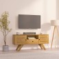 vidaXL Mueble de TV madera maciza de teca 110x30x50 cm