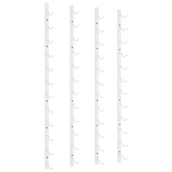 vidaXL Botellero de pared para 12 botellas 2 unidades hierro blanco