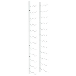 vidaXL Botellero de pared para 24 botellas hierro blanco