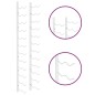 vidaXL Botellero de pared para 24 botellas hierro blanco vidaXL Botellero de pared para 24 botellas hierro blanco
