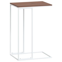 vidaXL Mesa auxiliar de madera contrachapada blanco 40x30x59 cm