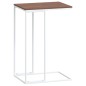 vidaXL Mesa auxiliar de madera contrachapada blanco 40x30x59 cm