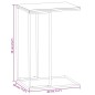vidaXL Mesa auxiliar de madera contrachapada blanco 40x30x59 cm