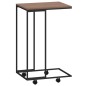 vidaXL Mesa auxiliar con ruedas de contrachapado negro 40x30x63,5 cm vidaXL Mesa auxiliar con ruedas de contrachapado negro 40x30x63,5 cm