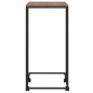 vidaXL Mesa auxiliar con ruedas de contrachapado negro 40x30x63,5 cm vidaXL Mesa auxiliar con ruedas de contrachapado negro 40x30x63,5 cm