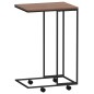 vidaXL Mesa auxiliar con ruedas de contrachapado negro 40x30x63,5 cm vidaXL Mesa auxiliar con ruedas de contrachapado negro 40x30x63,5 cm