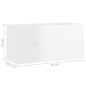 vidaXL Mueble de lavabo madera ingeniería blanco brillo 90x38,5x45 cm vidaXL Mueble de lavabo madera ingeniería blanco brillo 90x38,5x45 cm