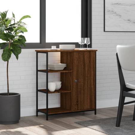 vidaXL Aparador de madera de ingeniería marrón roble 70x30x80 cm
