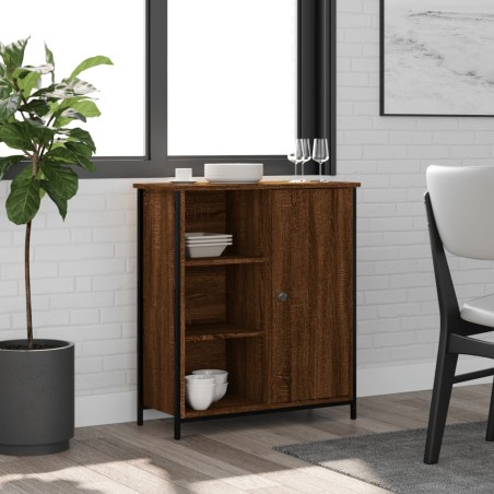 vidaXL Aparador de madera de ingeniería marrón roble 70x30x80 cm