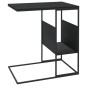 vidaXL Mesa auxiliar de madera contrachapada negra 55x36x59,5 cm vidaXL Mesa auxiliar de madera contrachapada negra 55x36x59,5 cm