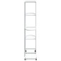 vidaXL Soporte para flores 5 alturas ruedas hierro blanco 44x23x100cm vidaXL Soporte para flores 5 alturas ruedas hierro blanco 44x23x100cm