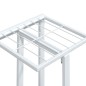 vidaXL Soporte para flores 5 alturas ruedas hierro blanco 44x23x100cm vidaXL Soporte para flores 5 alturas ruedas hierro blanco 44x23x100cm