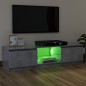 vidaXL Mueble de TV con luces LED gris hormigón 120x30x35,5 cm vidaXL Mueble de TV con luces LED gris hormigón 120x30x35,5 cm