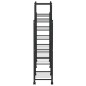 vidaXL Soporte para flores con ruedas hierro negro 83x25x100 cm vidaXL Soporte para flores con ruedas hierro negro 83x25x100 cm