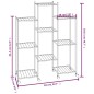 vidaXL Soporte para flores con ruedas hierro negro 83x25x100 cm vidaXL Soporte para flores con ruedas hierro negro 83x25x100 cm