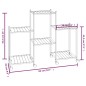 vidaXL Soporte para flores con ruedas hierro negro 83x25x63,5 cm vidaXL Soporte para flores con ruedas hierro negro 83x25x63,5 cm