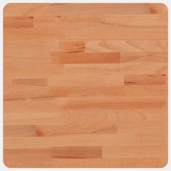 vidaXL Tablero de mesa cuadrado de madera maciza de haya 40x40x1,5 cm