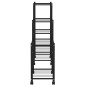 vidaXL Soporte para flores con ruedas hierro negro 83x25x83,5 cm vidaXL Soporte para flores con ruedas hierro negro 83x25x83,5 cm