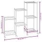 vidaXL Soporte para flores con ruedas hierro negro 83x25x83,5 cm vidaXL Soporte para flores con ruedas hierro negro 83x25x83,5 cm