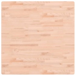 vidaXL Tablero de mesa cuadrado de madera maciza de haya 90x90x1,5 cm