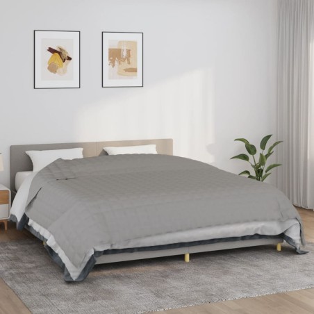 vidaXL Manta con peso tela gris 220x260 cm 11 kg