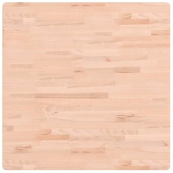 vidaXL Tablero de mesa cuadrado de madera maciza de haya 80x80x4 cm